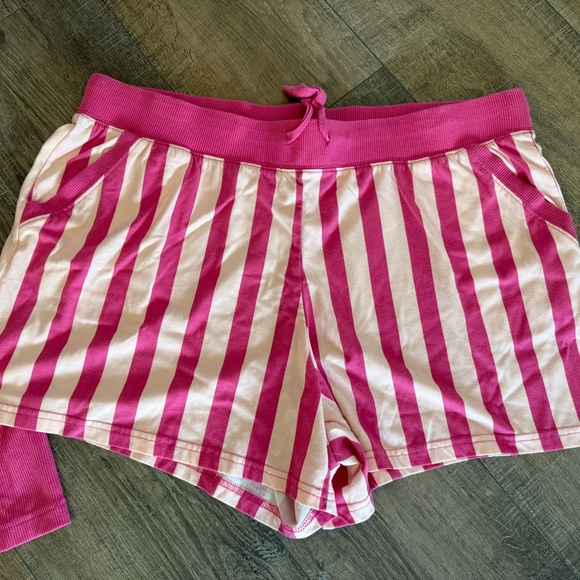 LuLaRoe Pink and White Striped Pajama Set - Picture 3 of 4